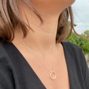Kam ring silver necklace