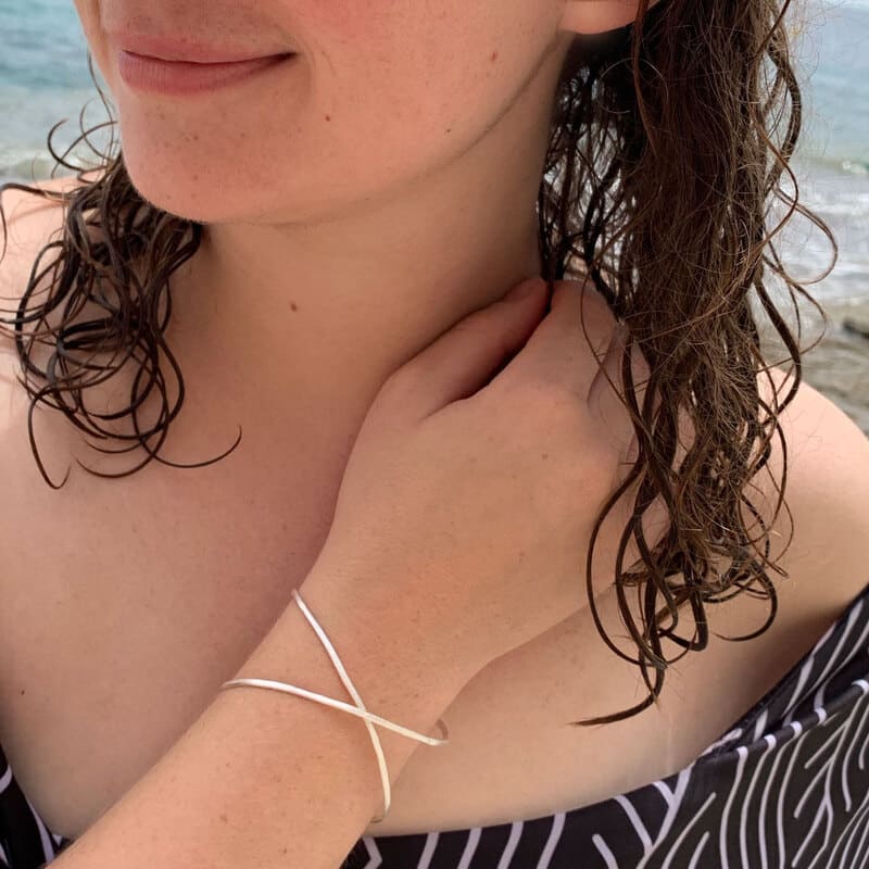 A-Kind-of-Magic-Cross-Infinite-Bangle-Silver-Lady A Kind of Magic Cross Infinite Bangle Silver Lady