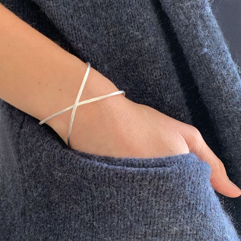 A-Kind-of-Magic-Cross-Infinite-Bangle-Silver-Lady A Kind of Magic Cross Infinite Bangle Silver Lady