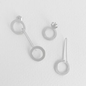 Aretes Day into Night Earrings silver