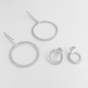 Aretes Day into Night XL silver Earrings