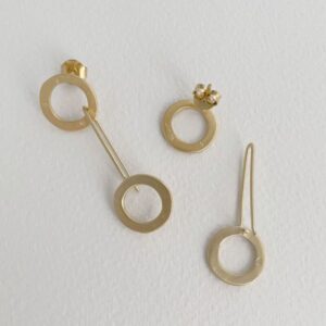 Aretes Day into Night gold Earrings