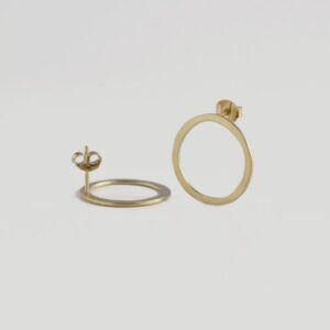 Aretes Circle Earrings Gold