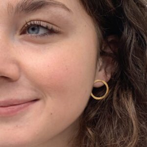 Aretes Circle Earrings Gold Lady