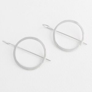 Aretes Hippies XL Circle Earrings Silver