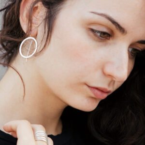 Aretes Hippies XL Circle Earrings Silver Lady