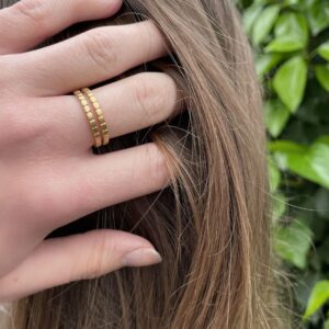 Camu Double Ring Gold lady