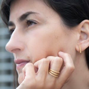 Camu Triple Ring Gold lady