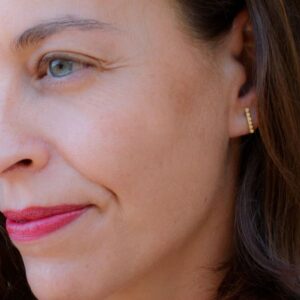 Camu X Long Bar Earrings Gold Lady