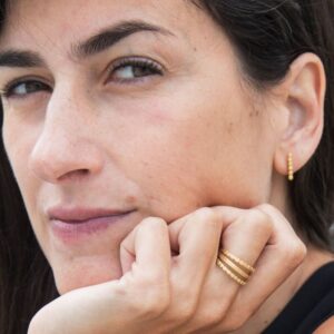 Camu X Long Bar Earrings Gold