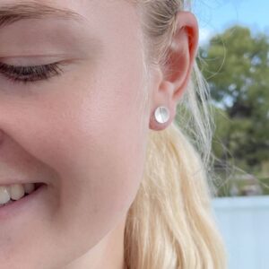 Circle line s earrings silver lady