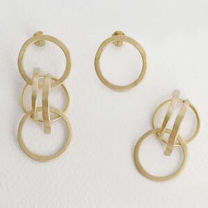 Day into Night Earrings gold