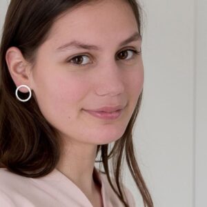 Day into night earrings silver lady