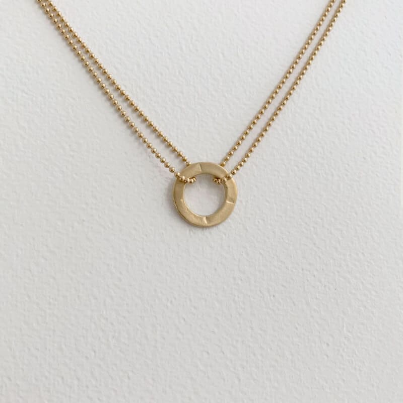 Double-Chain-S-Pendant-Gold Double Chain S Pendant Gold
