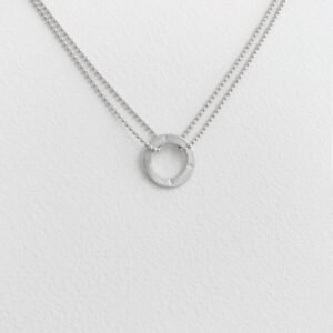 Double Chain S Pendant Silver
