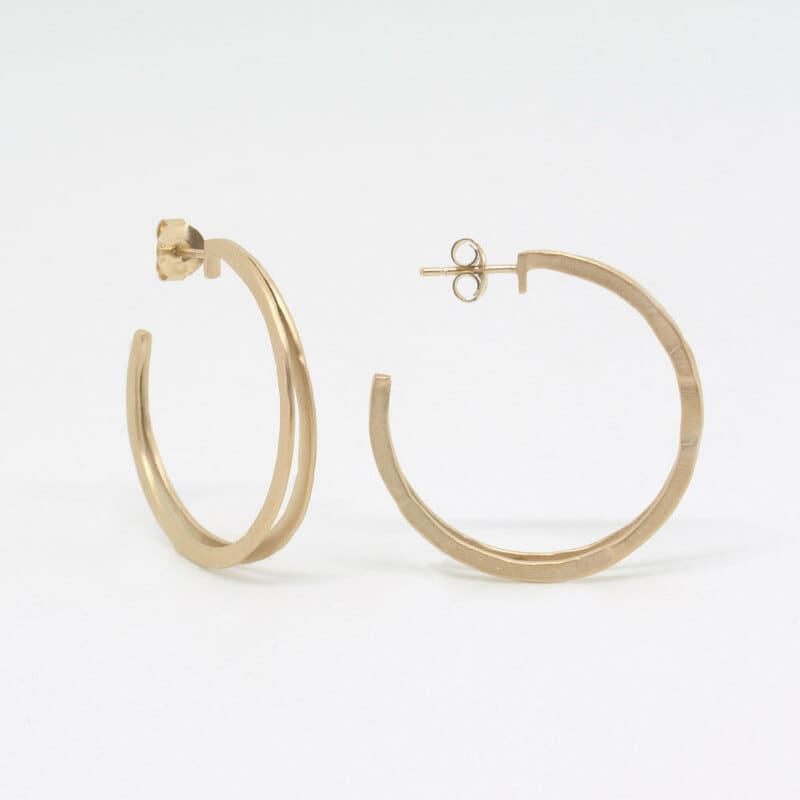 Double-Mir-L-Hoop-Earrings-Gold Double Mir L Hoop Earrings Gold