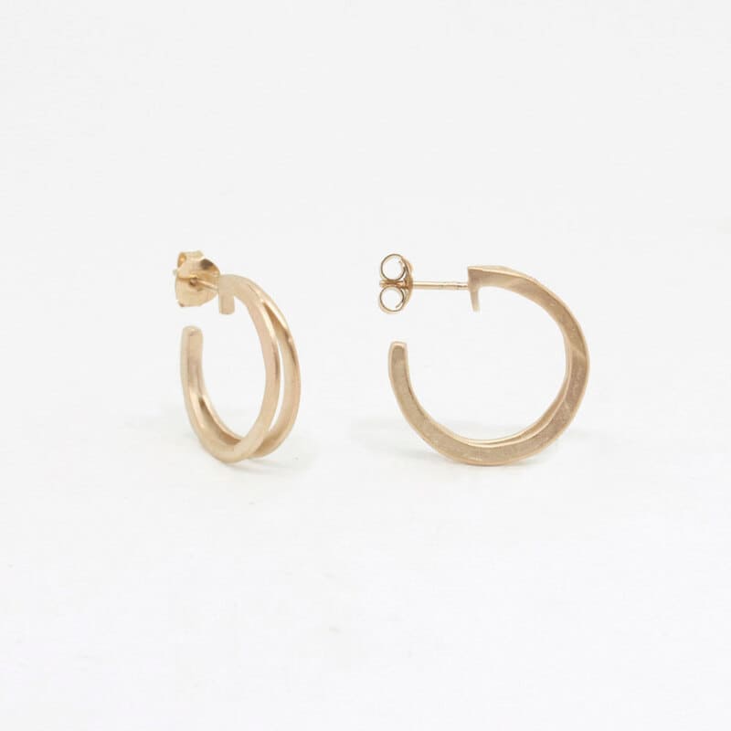 Double-Mir-M-Hoop-Earrings-Gold Double Mir M Hoop Earrings Gold