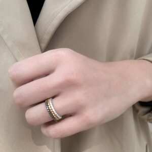Flat Misha Ring silver gold rut Lady
