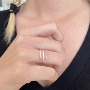 Gala triple Ring Silver lady