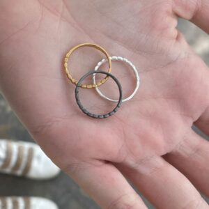 Half Flat Ring Silver lady