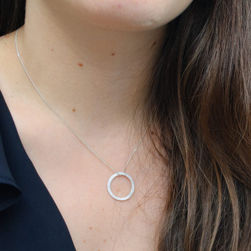 Circle-M-Necklace-Silver-Lady Circle M Necklace Silver Lady