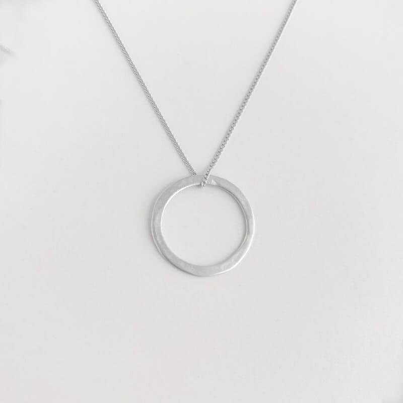 Circle-M-Necklace-Silver Circle M Necklace Silver