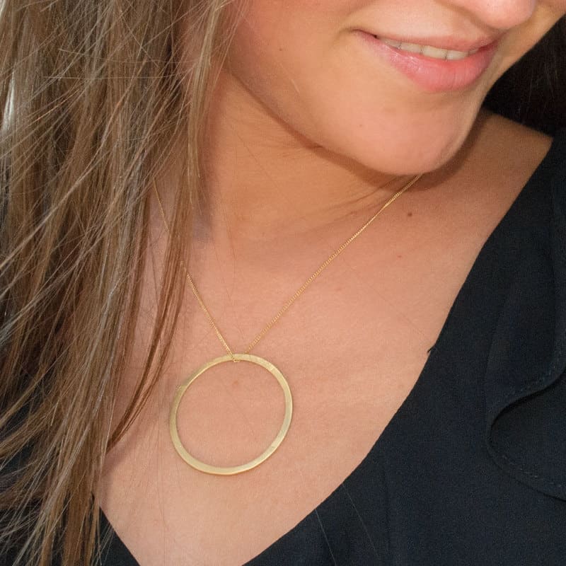 Circle-XL-Necklace-Gold-Lady Circle XL Necklace Gold Lady