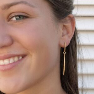 Kam M two parts earrings gold lady