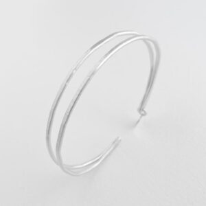 Kam double Bangle silver