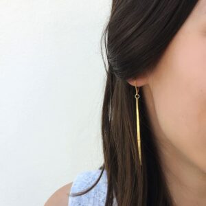 Kam long Pendant earrings gold lady