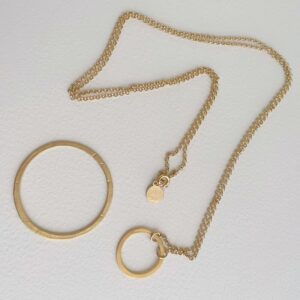 La Cala M Long Circle Necklace Gold