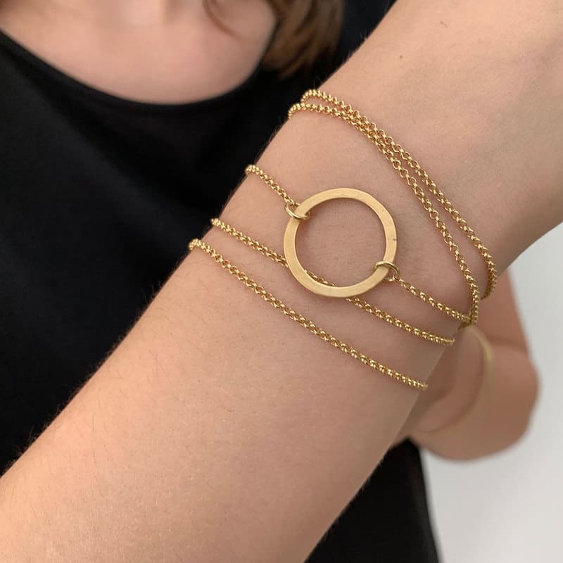 La-Cala-M-Long-Circle-Necklace-Gold-Lady La Cala M Long Circle Necklace Gold Lady