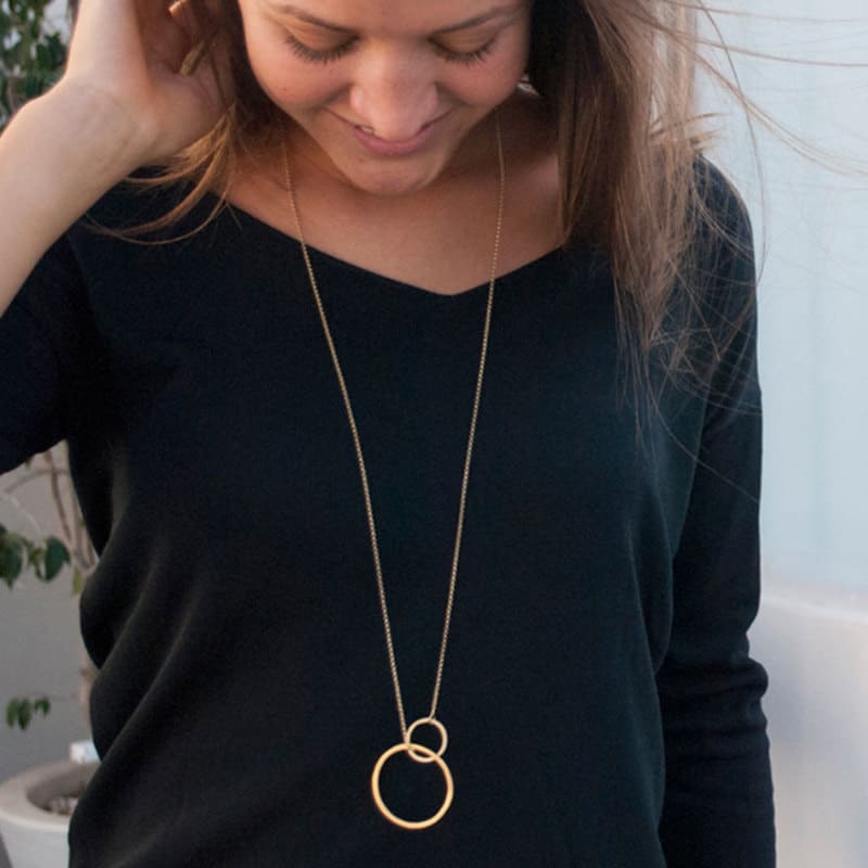 La-Cala-M-Long-Circle-Necklace-Gold-Lady La Cala M Long Circle Necklace Gold Lady