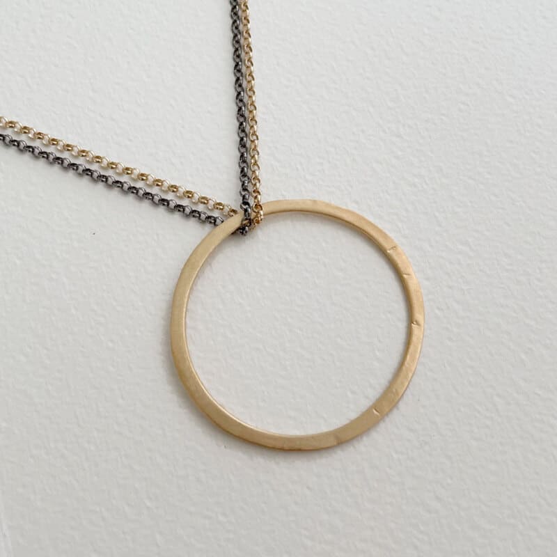 La-Cala-M-Long-Circle-Necklace-Gold-Ruthenium La Cala M Long Circle Necklace Gold Ruthenium