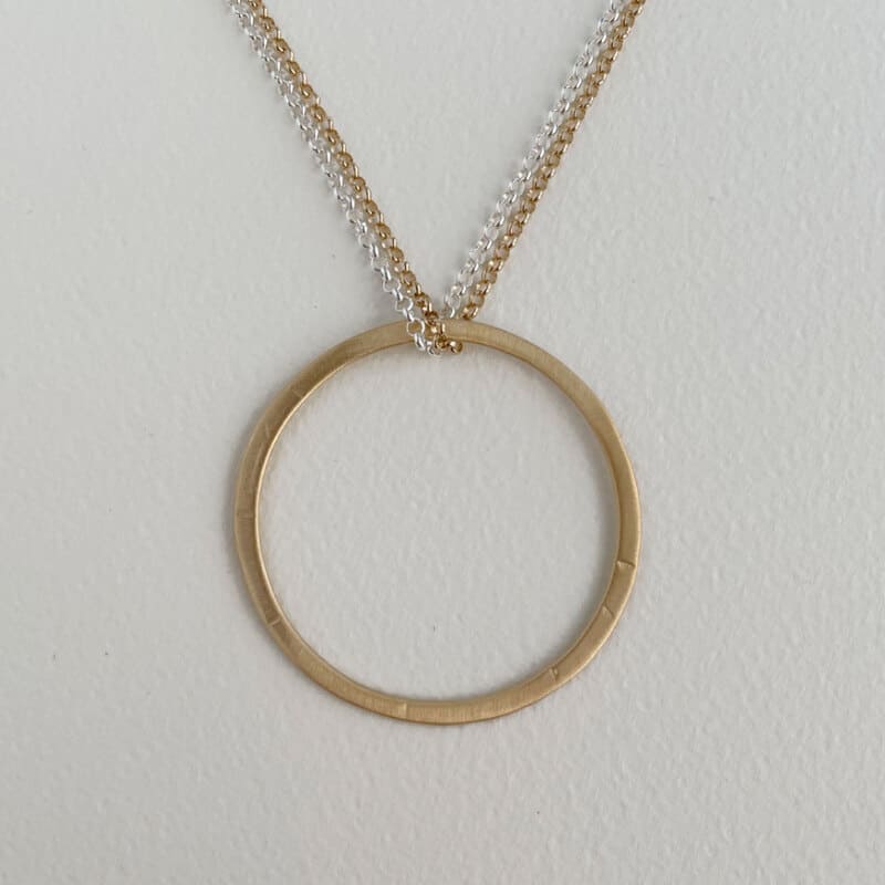 La-Cala-M-Long-Circle-Necklace-Gold-Silver La Cala M Long Circle Necklace Gold Silver