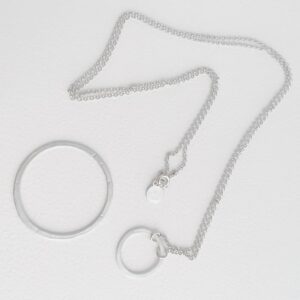 La Cala M Long Circle Necklace Silver