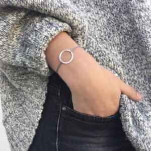 Circle M Nylon Bracelet Silver Lady