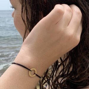 Circle S Nylon Bracelet Gold Lady
