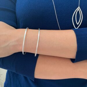 Maria Bangle Bracelet Silver Lady