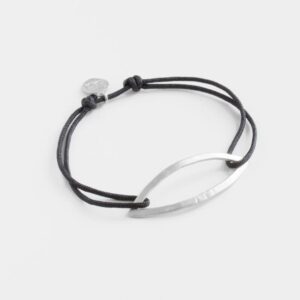 Maria L Nylon Bracelet Silver