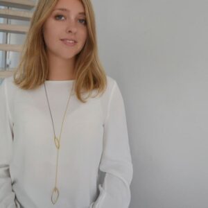 Maria Long Necklace Gold Ruthenium Lady