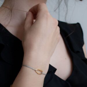 Maria M Nylon Bracelet Gold lady