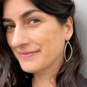 Maria XL pendant Earrings Gold Lady