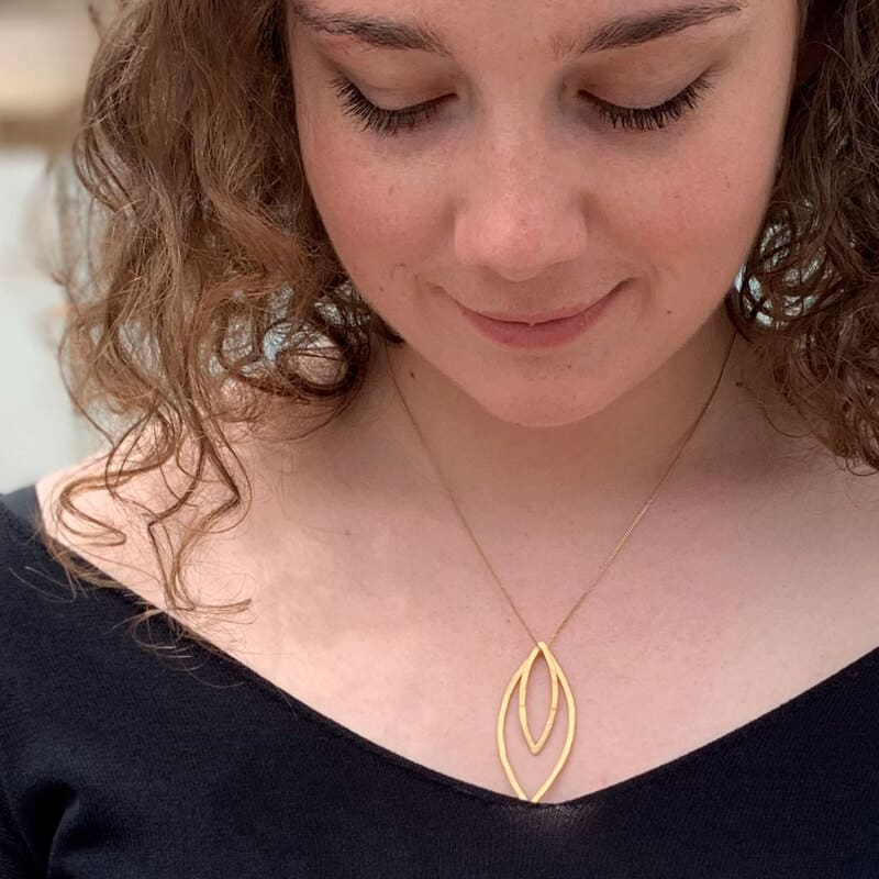 Maria-double-pendant-gold-lady Maria double pendant gold lady