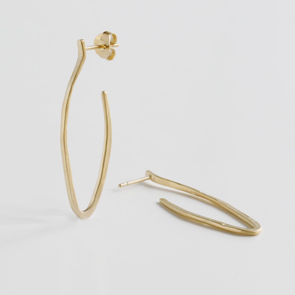 Marine-L-Hoop-Earrings-Gold Marine L Hoop Earrings Gold