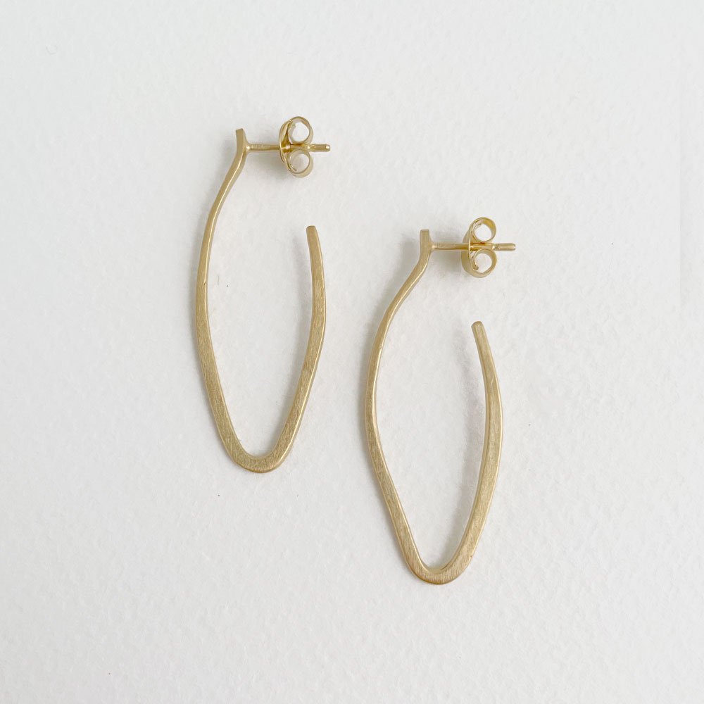 Marine-M-Hoop-Earrings-Gold