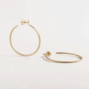 Mir L Hoop Earrings Gold