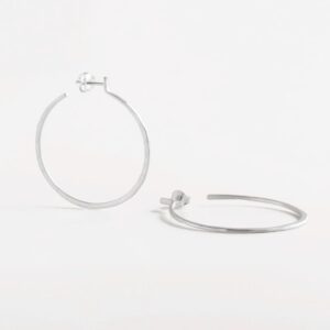 Mir L Hoop Earrings Silver