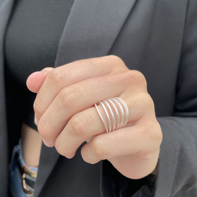 Mir Six Ring Silver Lady