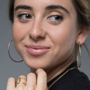 Mir XL Hoop Earrings Gold Lady